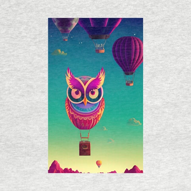 Owl Hot Air Balloon by ShopSunday